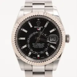 ROLEX SKY-DWELLER 326934 SS×WG AT BLACK DIAL 1 EXTRA LINK