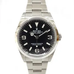 USED ROLEX EXPLORER 1 124270 BLACK MEN'S WATCH #10231
