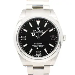USED ROLEX EXPLORER I 214270 BLACK MEN'S WATCH #102141