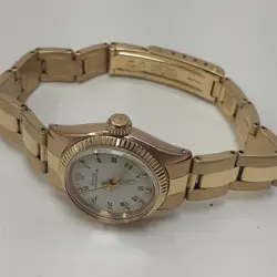 ROLEX OYSTER PERPETUAL LADY 26MM 18K YELLOW GOLD AUTOMATIC WATCH 6618 CIRCA 1959