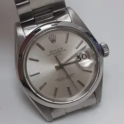 ROLEX DATE 34 MM STEEL OYSTER AUTOMATIC WATCH 1500 CIRCA 1979