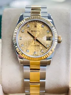 Rolex Datejust 31  178243 Factory Champagne Diamond Jubilee dial Oyster Band P