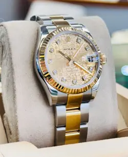 Rolex Datejust 31  178243 Factory Champagne Diamond Jubilee dial Oyster Band P