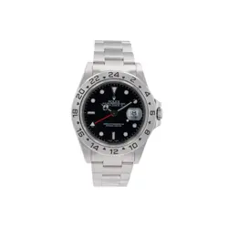 B&P ROLEX EXPLORER II 16570 40MM BLACK LUMINOUS DIAL GMT BEZEL OYSTER BAND
