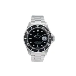 ROLEX SUBMARINER 16610 40MM BLACK LUMINOUS INDEX DIAL ROTATING BEZEL OYSTER