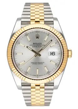 ROLEX DATEJUST 41 126333 SILVER DIAL MENS WATCH BOX PAPERS