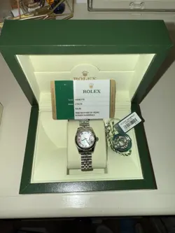 Rolex Datejust Silver Oyster Pink Mother Of Pearl Watch