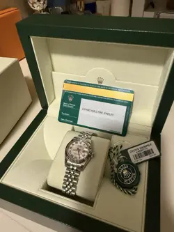 Rolex Datejust Silver Oyster Pink Mother Of Pearl Watch