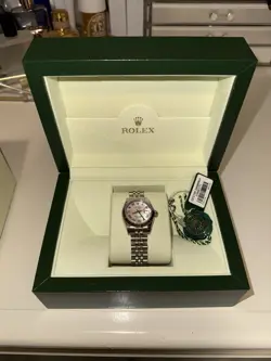 Rolex Datejust Silver Oyster Pink Mother Of Pearl Watch