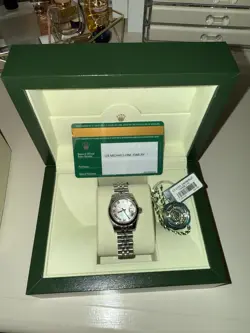 Rolex Datejust Silver Oyster Pink Mother Of Pearl Watch