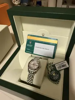 Rolex Datejust Silver Oyster Pink Mother Of Pearl Watch