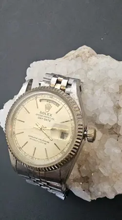 ROLEX OYSTER PERPETUAL DAY-DATE 18K WHITE GOLD WATCH REPAIR SCRAP JEWELRY MENS 