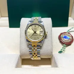 ROLEX 68273 DATEJUST 31MM STEEL YELLOW GOLD CHAMPAGNE INDEX DIAL JUBILEE