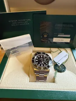 ROLEX SEA-DWELLER 50TH-ANNIVERSARY RED CERAMIC BLACK STEEL 43MM MK2 126600