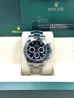 ROLEX DAYTONA COSMOGRAPH PAPERS STAINLESS BLACK CERAMIC 40MM 116500 LN BOX
