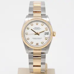 ROLEX DATEJUST 31 68273 GOLD & STEEL WRISTWATCH - WHITE DIAMOND, OYSTER - PRE...