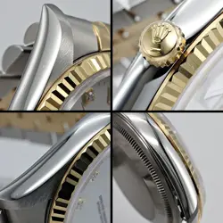 ROLEX DATEJUST 16233G 10PD WHITE T SS/YG AUTOMATIC 36mm 179931