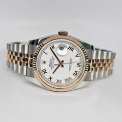 ROLEX DATEJUST 36 116231 WHITE ROMAN SS RG AUTOMATIC 2021 380288