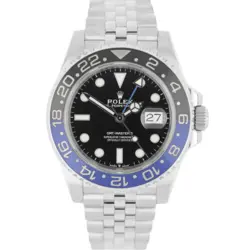 ROLEX GMT-MASTER II BATGIRL BLUE BLACK 40MM JUBILEE STEEL 126710 BLNR WATCH BOX