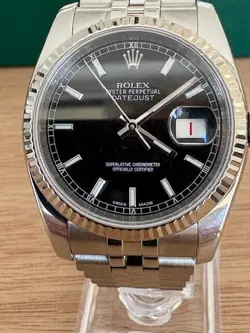 Rolex 2015 Datejust 36 Black-Full Rolex Service w/Two Year Warranty Dated 2/2025
