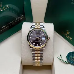 ROLEX DATEJUST 31 NEW 2025 RHODIUM GRAY DIAMOND TWO TONE YELLOW GOLD JUBILEE