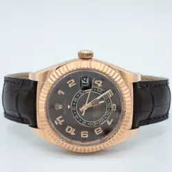 Rolex Sky-Dweller 42mm Rose Gold Chocolate Dial  Ref 326135 Original Box & Paper