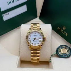LADY-DATEJUST WHITE ROMAN