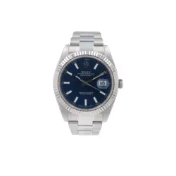 ROLEX DATEJUST  126334 41MM BLUE LUMINOUS INDEX DIAL FLUTED BEZEL OYSTER BAND