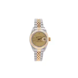 ROLEX DATEJUST 26MM CHAMPAGNE INDEX DIAL FLUTED BEZEL JUBILEE BAND