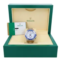 B&P ROLEX YACHT-MASTER II 116680 44MM WHITE LUMINOUS DIAL ROTATING BEZEL