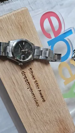 VINTAGE Rolex Oysterdate 6466 CUSTOM Wimbledon Dial 30mm Boy's Manual Watch 1970