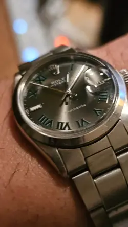 VINTAGE Rolex Oysterdate 6466 CUSTOM Wimbledon Dial 30mm Boy's Manual Watch 1970