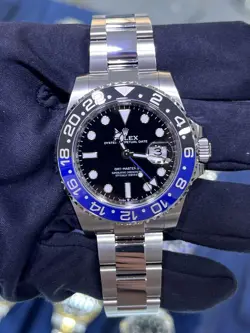 2024 ROLEX GMT-MASTER II BATMAN BLUE BLACK STEEL CERAMIC OYSTER 40MM 126710BLNR