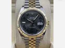 TWO TONE MEN’S ROLEX OYSTER PERPETUAL DATEJUST 41MM WIMBLEDON DIAL JUBILEE