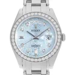 ROLEX Day Date Pearlmaster Bezel Diamond 8P Diamond 2P Baguette Diamond 1894...