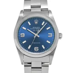 USED ROLEX AIR KING 14000M BLUE CASE SIZE 34×34MM MEN'S WATCH #31147