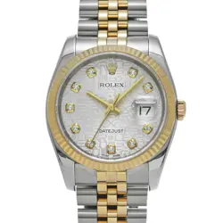 USED ROLEX DATEJUST 116233G SILVER CASE SIZE 36×36MM MEN'S WATCH #31117