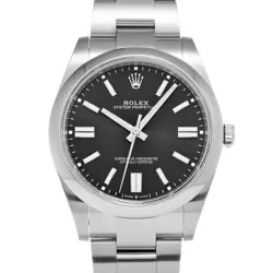 USED ROLEX OYSTER PERPETUAL 41 124300 BLACK MEN'S WATCH #31147
