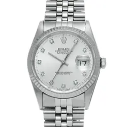 USED ROLEX DATEJUST 16234G SILVER CASE SIZE 36×36MM MEN'S WATCH #31337