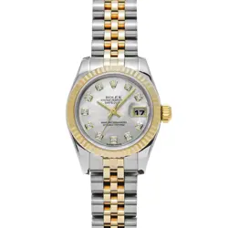 USED ROLEX DATEJUST 179173NG WHITE CASE SIZE 26×26MM LADIES WATCH #3167