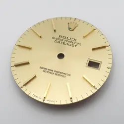 Rolex Datejust Champagne Gold Dial Hands Tritium Index Parts - Used A Condition