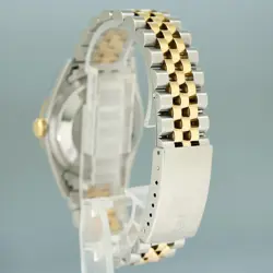 MINT ROLEX DATEJUST 16233 TWO TONE YELLOW GOLD JUBILEE CHAMPAGNE DIAMOND WATCH