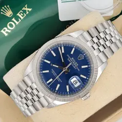 2022 ROLEX DATEJUST 36MM WHITE GOLD FLUTED BEZEL STEEL WATCH 126234 BOX PAPERS