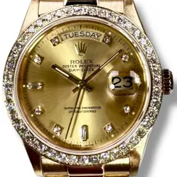 ROLEX DAY-DATE 18038 18KT GOLD DIAMOND PRESIDENT