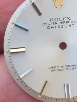 ROLEX 100% GENUINE SILVER HYPHENATED 36 MM NON Q SET ALL STEEL 1601 DIAL