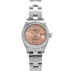 ROLEX 79160 OYSTER PERPETUAL DATE PINK WOMEN WRISTWATCH WITH BOX & PAPER