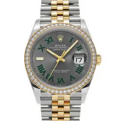 ROLEX 126283RBR DATEJUST 36 SLATE MENS WRISTWATCH WITH BOX & PAPER