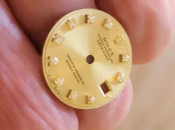 ROLEX 100% ORIGINAL LADY'S FACTORY, GOLD WITH LARGE  DIAMONDS DIAL, NEW !