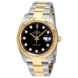 ROLEX DATEJUST 41 BLACK DIAL DIAMOND STEEL AND 18K YELLOW GOLD OYSTER MEN'S
