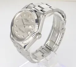 Vintage 1968 ROLEX Datejust 1600 36mm Riveted Oyster Silver Mens Swiss Watch
